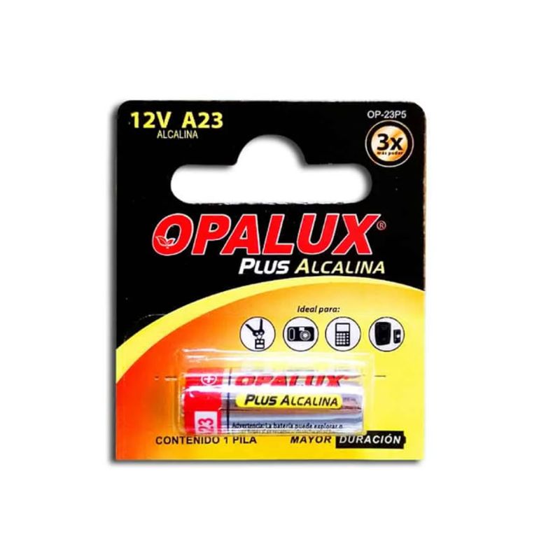 OPALUX - Pila alcalina A23 plus 12v Set 5 und OP-23P5 OPALUX