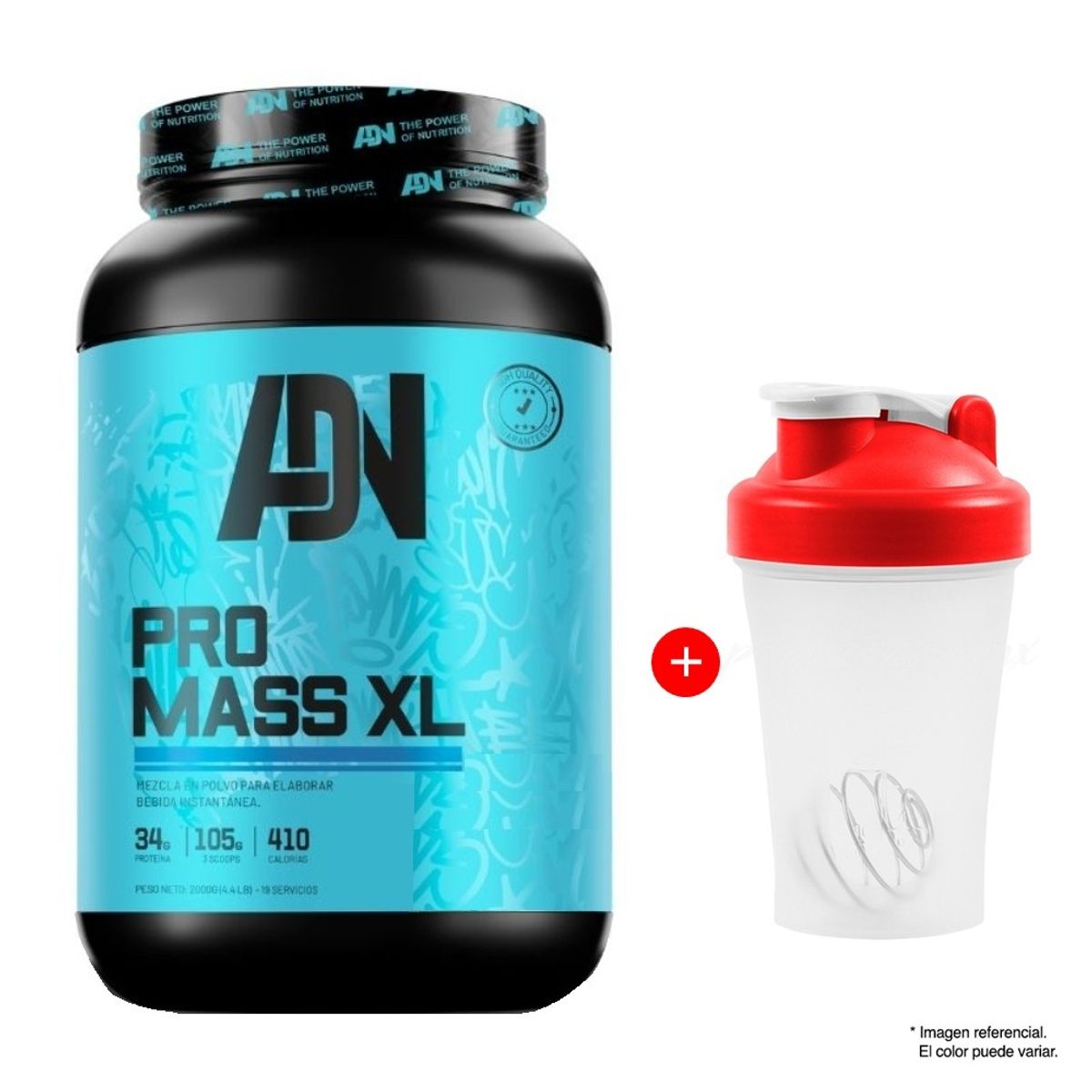 ADN - ADN NUTRITION PRO MASS XL 2 KG. VAINILLA + SHAKER