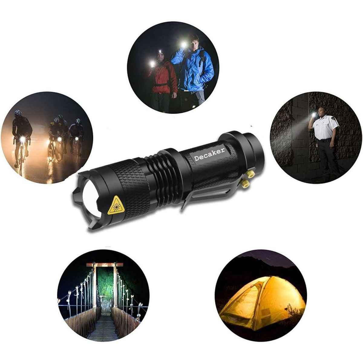 GENERICO - Pack 2 Linternas tacticas recargables led