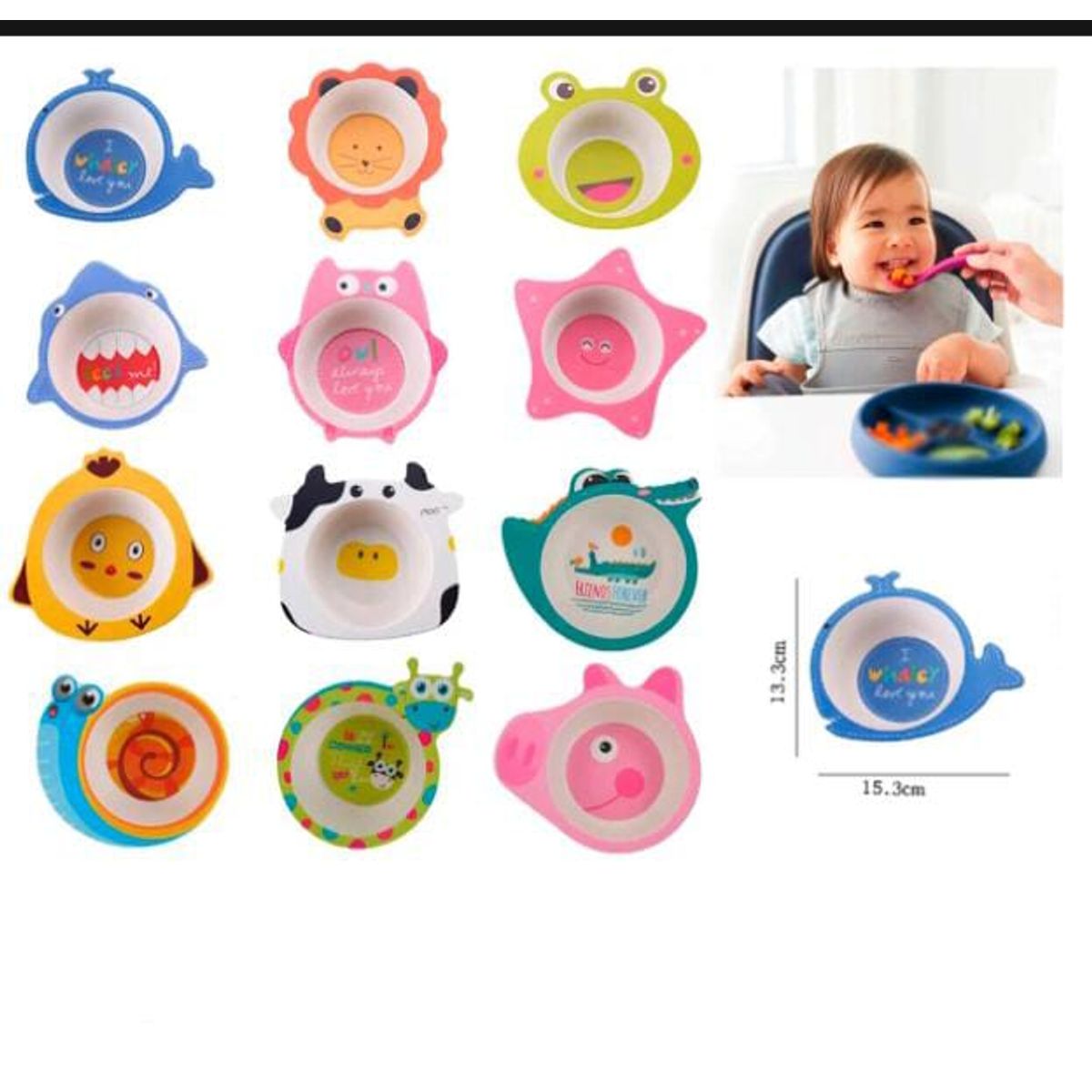 GENERICO - 3 pack de platos de  personajes