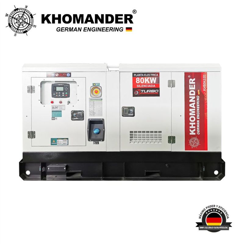 KHOMANDER - GENERADOR PETROLERO ENCAPSULADO 80KW TRIFASICO - KHOMANDER
