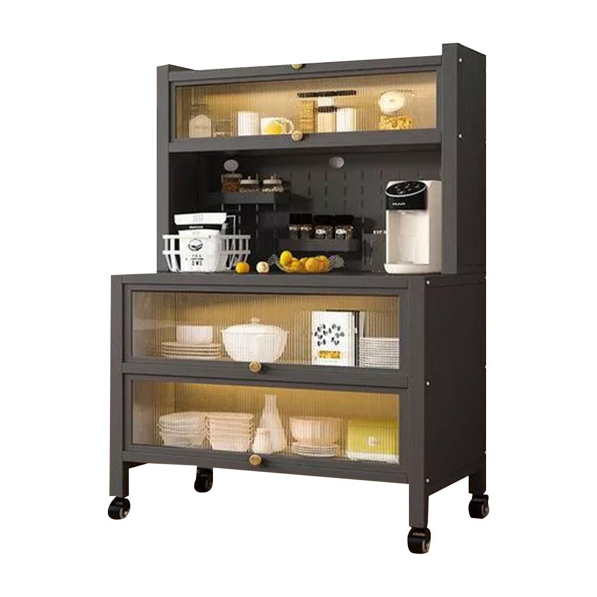 GRETAIL - Estante Organizador Multiuso Cocina Platos Ollas Almacenamiento Negro