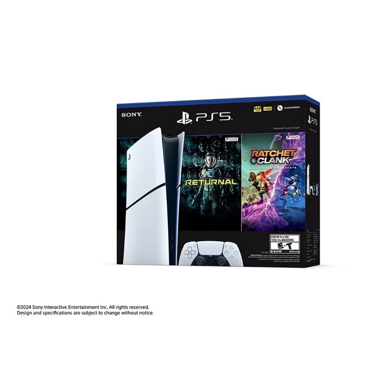 SONY - Consola PS5 Slim Digital 1TB + Returnal + Ratchet & Clank + Mando PS5