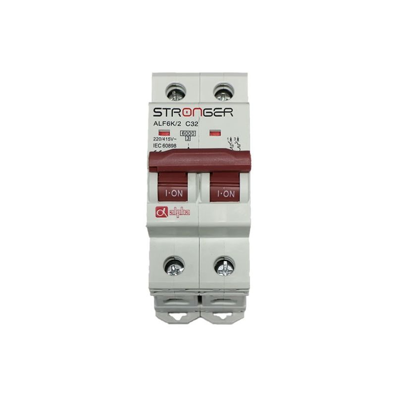 STRONG - Llave Termomagnetico 2X32A C32 RIEL STRONGER