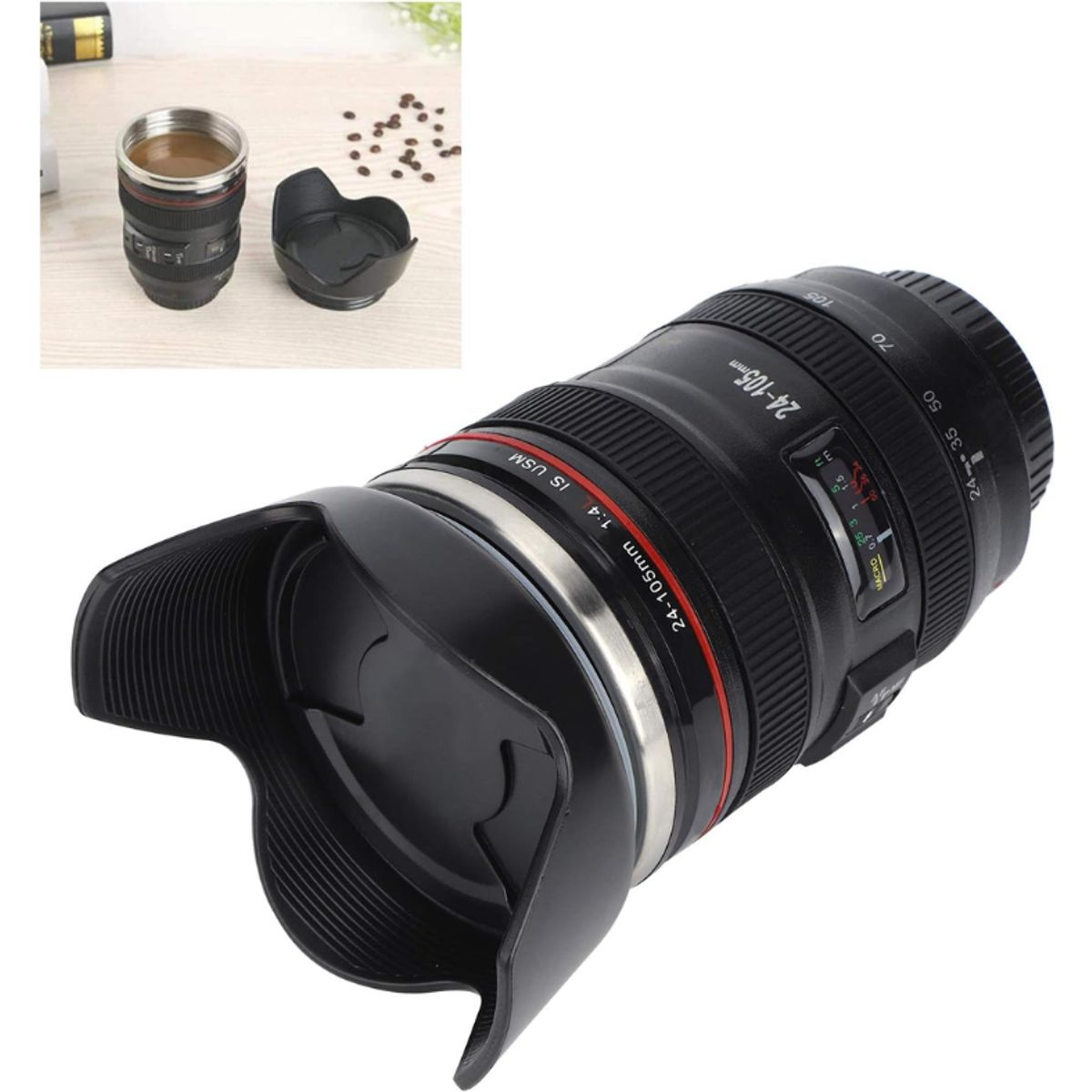 GENERICO - taza de café modelo lente de cámara 400 ml