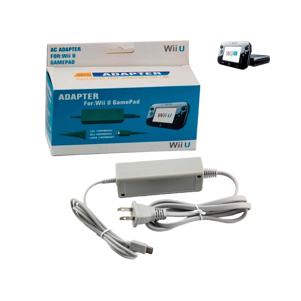 GENERICO - Cargador Para Gamepad Compatible Nintendo Wii U Gamepad