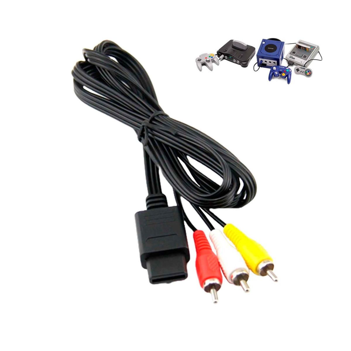 GENERICO - Cable Av De Audio Y Video Compatible: Gamecube Nintendo 64 Snes