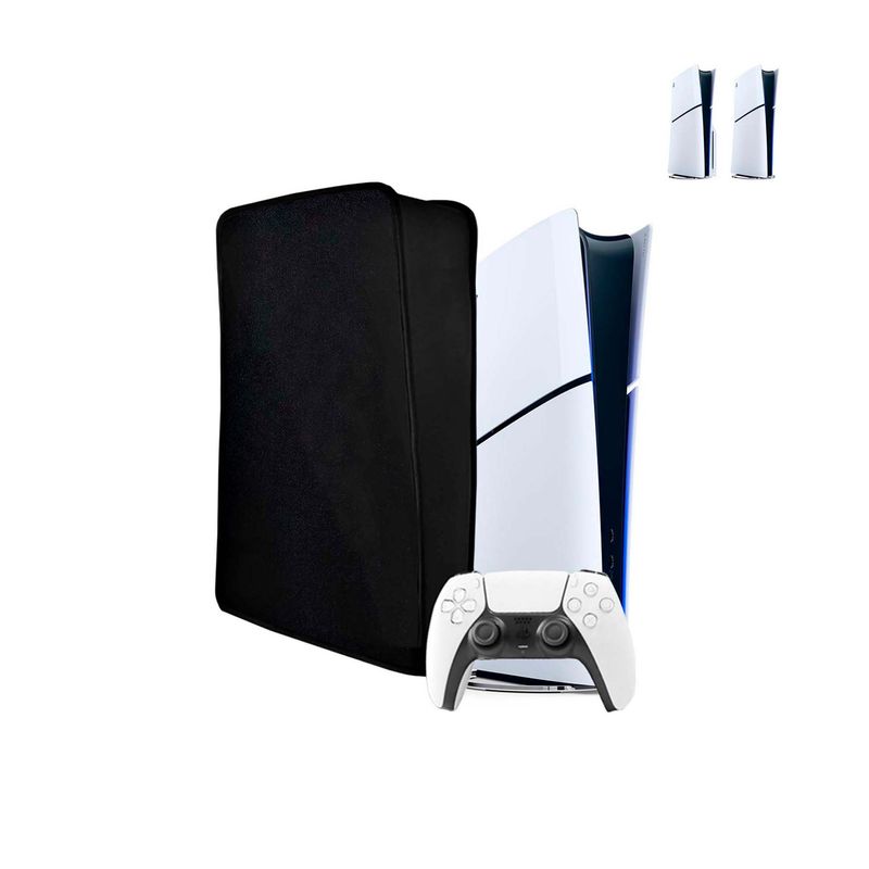 GENERICO - Funda Protector Antipolvo Negro Compatible Ps5 Slim