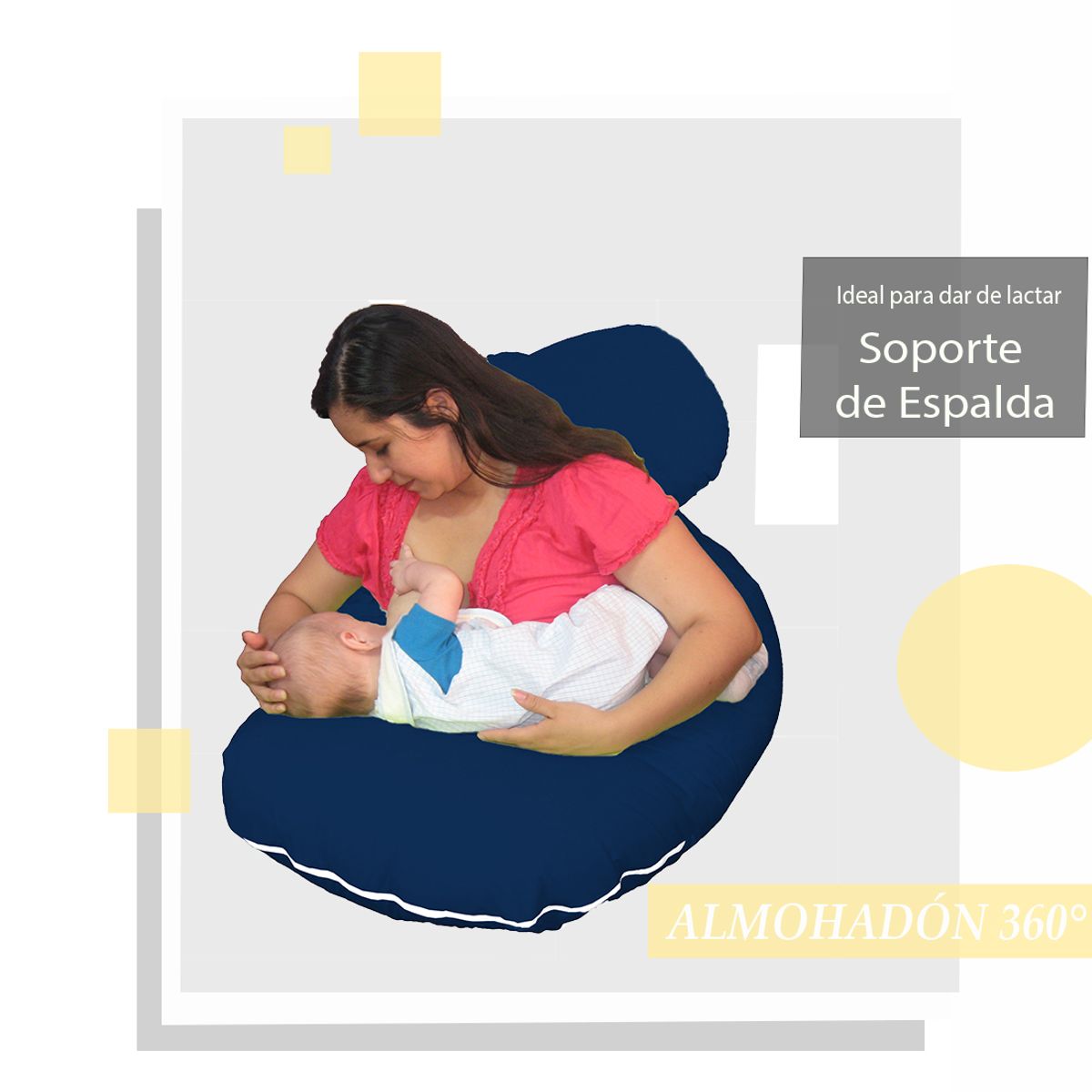 GENERICO - Almohadón Antes y Después Embarazada Lumbar Acero 360°