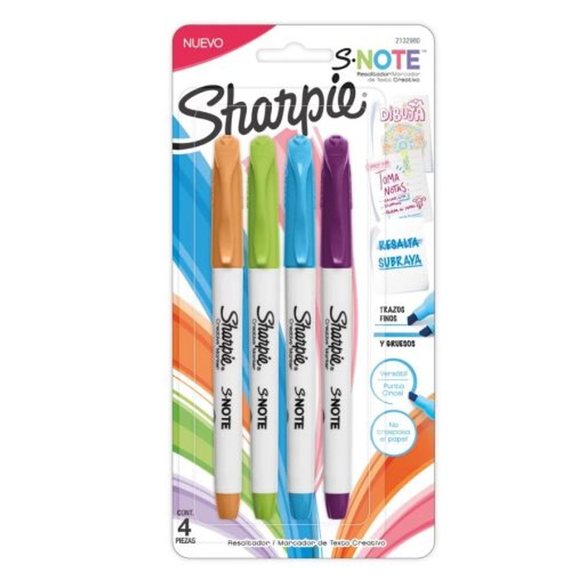 SHARPIE - Resaltador 4 Colores Intensos Sharpie 2132980