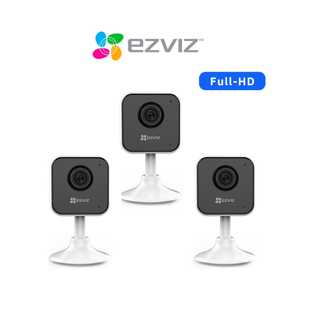 EZVIZ - Kit 3 cámaras de seguridad H1C con resolución Full-HD - Ezviz