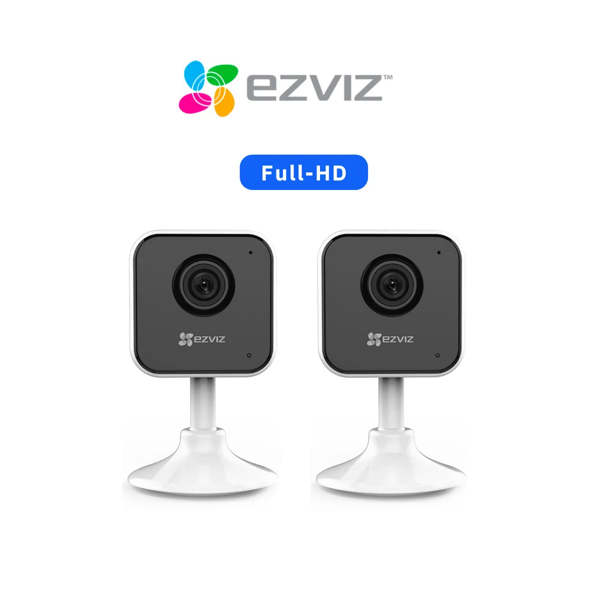 EZVIZ - Kit 2 cámaras de seguridad H1C con resolución Full-HD - Ezviz