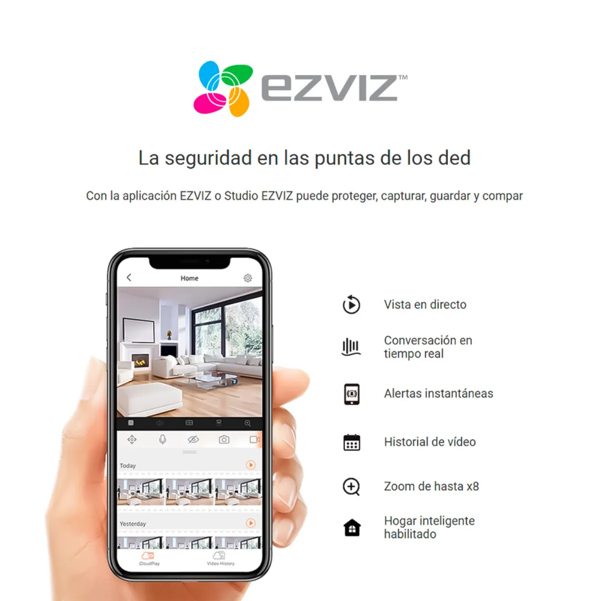 EZVIZ - Kit 2 cámaras de seguridad H1C con resolución Full-HD - Ezviz