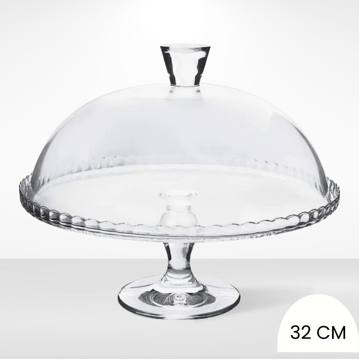 PASABAHCE - Porta Torta De Vidrio Con Tapa 32Cm