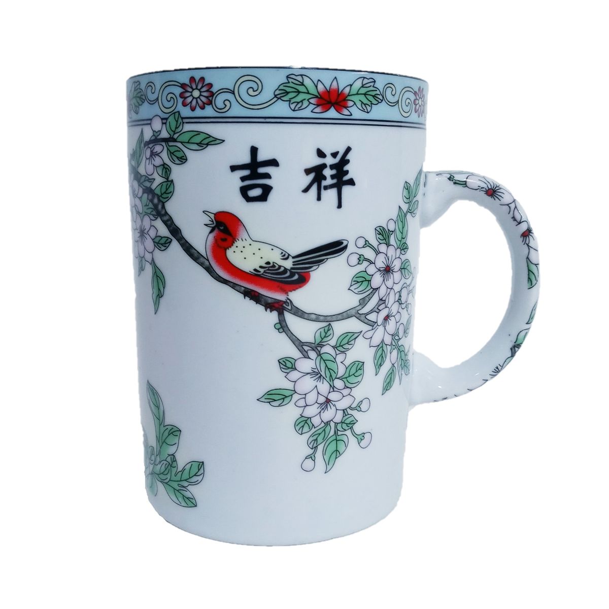 GENERICO - Taza Ceramica Clasica Oriental Ave Propiciosa 1pza