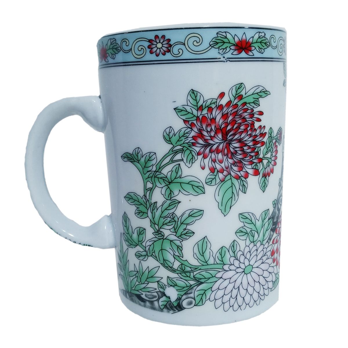 GENERICO - Taza Ceramica Clasica Oriental Ave Propiciosa 1pza