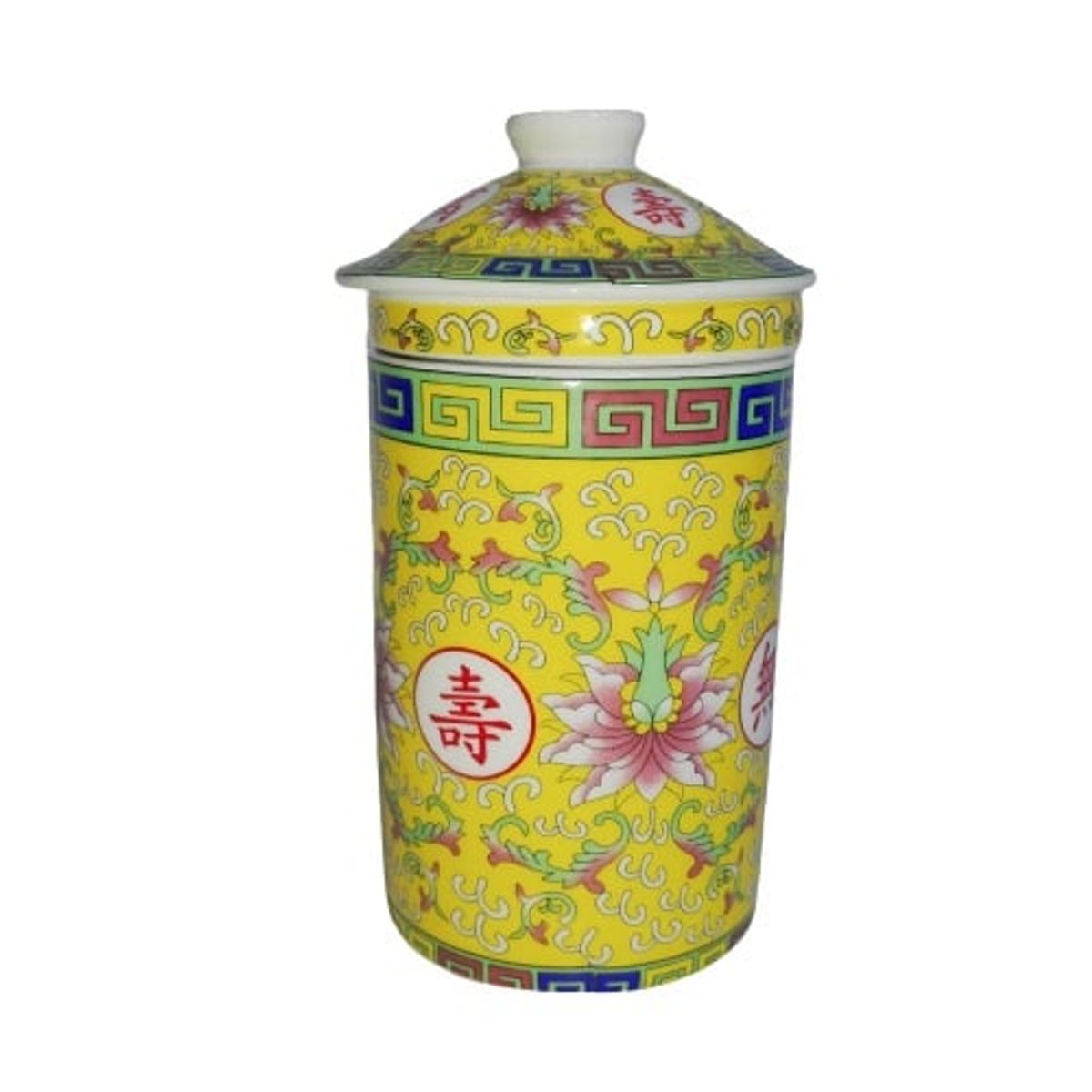 GENERICO - Taza Ceramica Con Filtro Oriental Longevidad 3pza