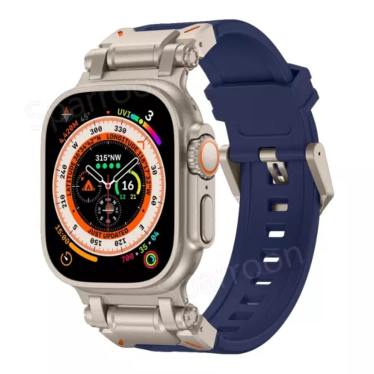 GENERICO - Correa deportiva de silicona para Apple Watch Ultra 45 mm - Azul