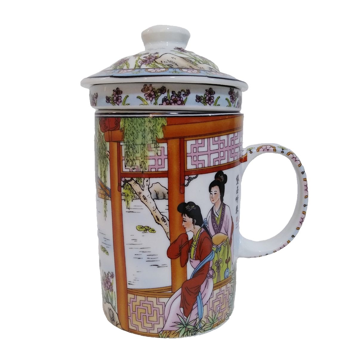 GENERICO - Taza Ceramica Con Filtro Oriental Palacio Lago 3pza