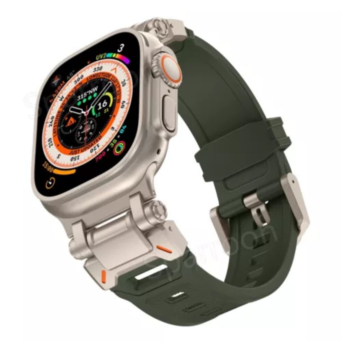 GENERICO - Correa deportiva de silicona para Apple Watch Ultra 49 mm - Verde