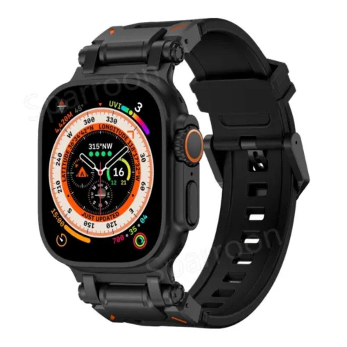 GENERICO - Correa deportiva de silicona para Apple Watch Ultra 42 mm - Negro