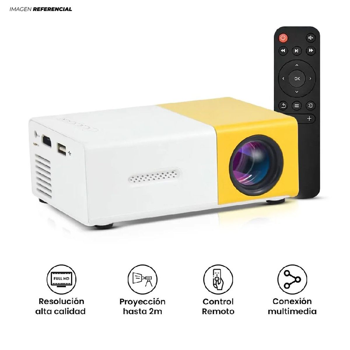 GENERICO - Mini Proyector Portátil 1080P Yellow
