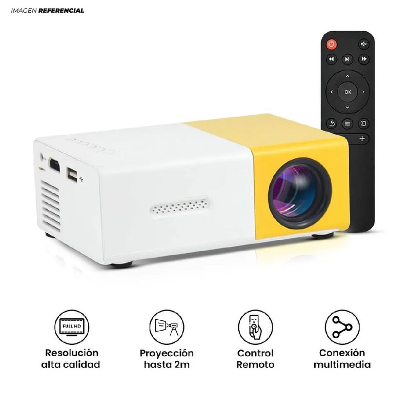 GENERICO - Mini Proyector Portátil 1080P Yellow