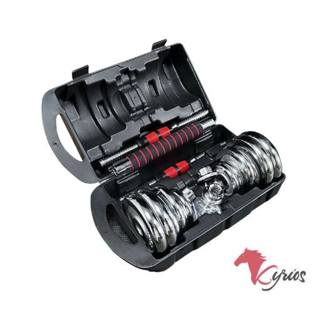 GENERICO - Set De Mancuernas Cromadas De 20 KG Premium