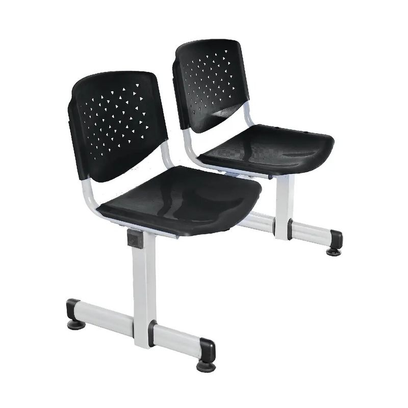 OFIDEAS - Butaca De Espera - Tandem Prisma 2 Cuerpos Color Negro Ofideas
