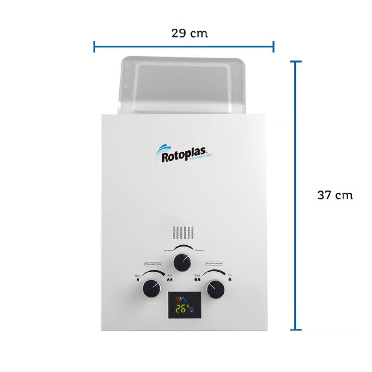 ROTOPLAS - Terma a Gas Rotoplas Flaming GN 5.5 litros Tiro Natural