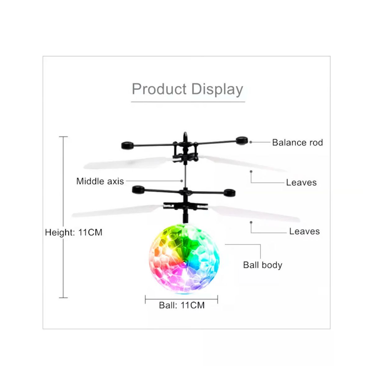 LH ELECTRONIC - Juguete Mini helicóptero con Sensor