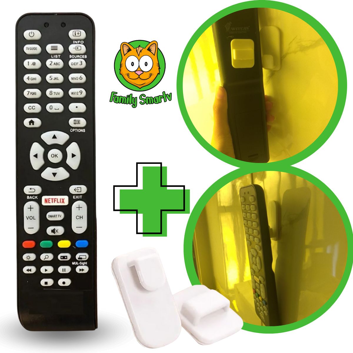 UNIVERSAL - Control Remoto Aoc Para Smart Tv LE43D5542 + funda