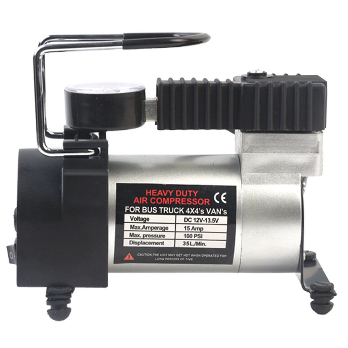 ULTRABYTE - Compresor Inflador Portatil 12v 150 PSI Auto Camioneta Moto