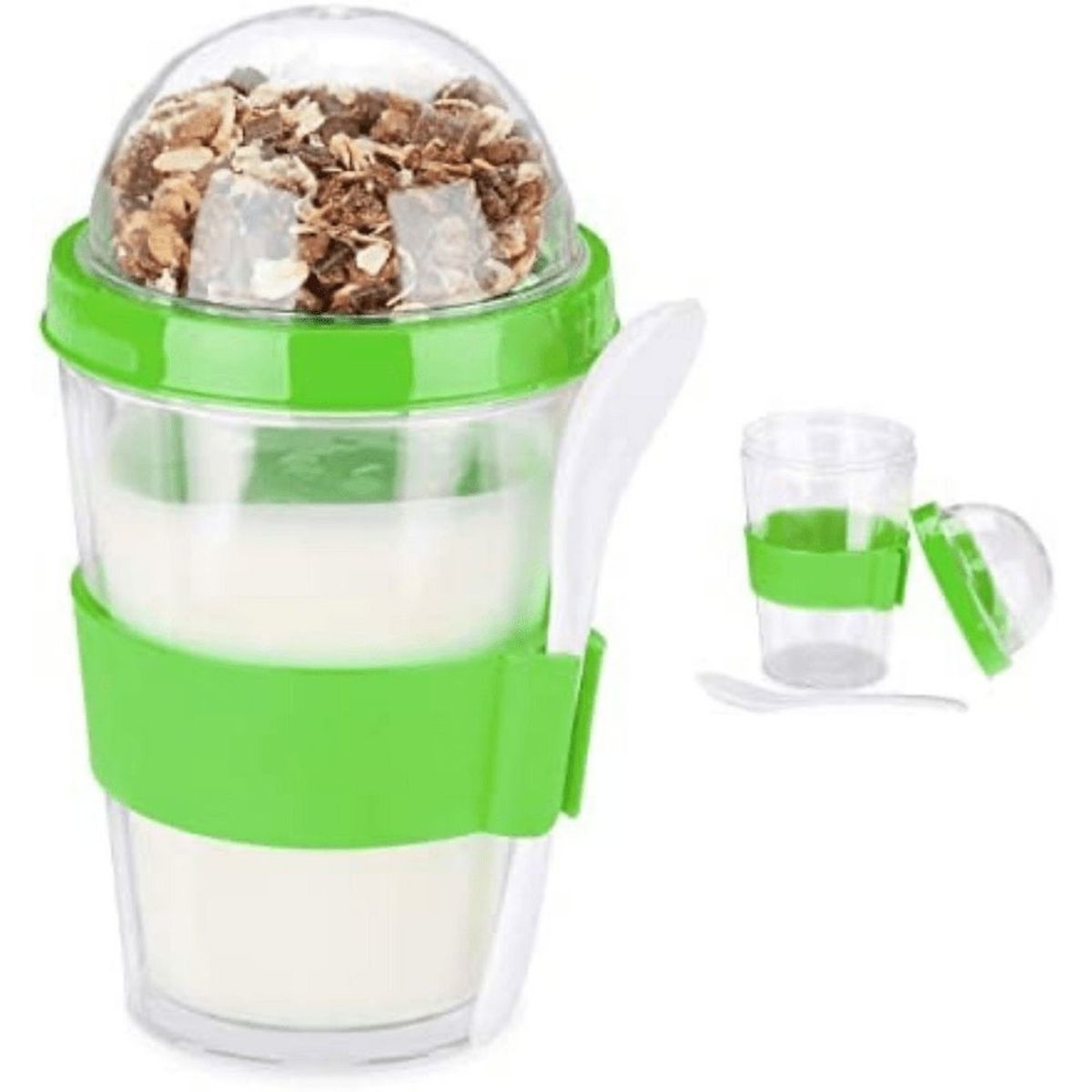 GENERICO - Vaso para Yogurt y Cereal yogurera de acrilico con cuchara