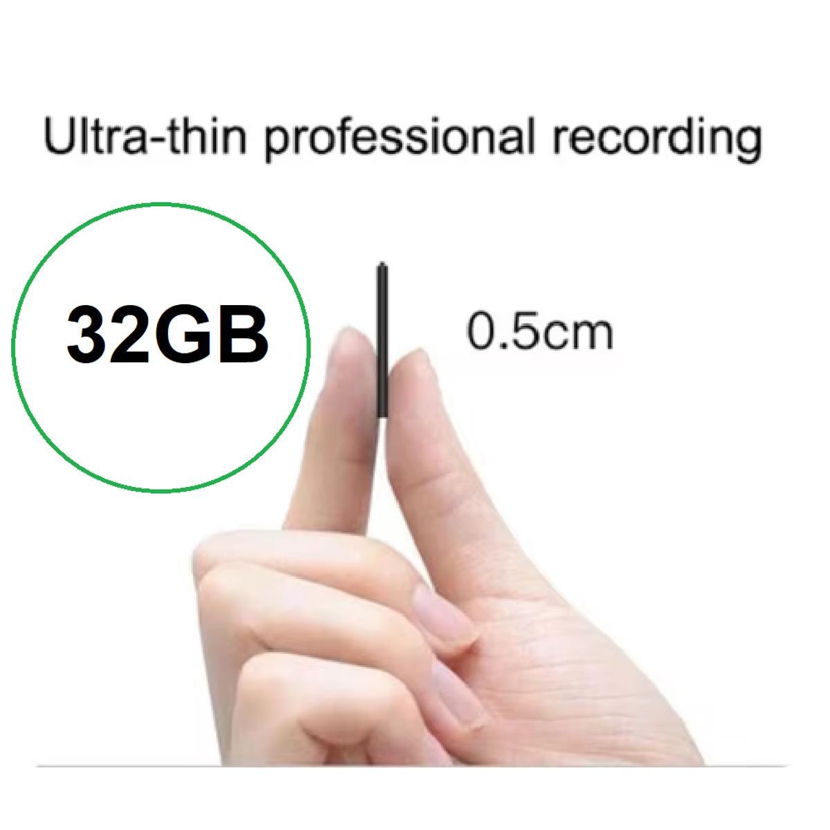 GENERICO - MINI GRABADOR DE VOZ ESPIA 32GB CON ELIMINACION DE RUIDO