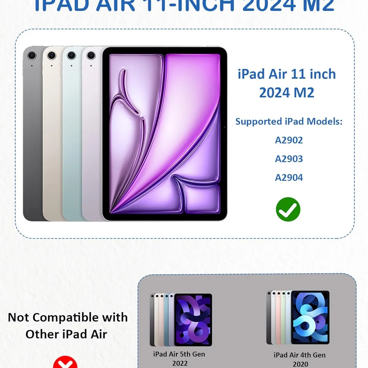 GENERICO - Protector de pantalla Mica de iPad Air 11" 2024 Chip M2 6ta Generación