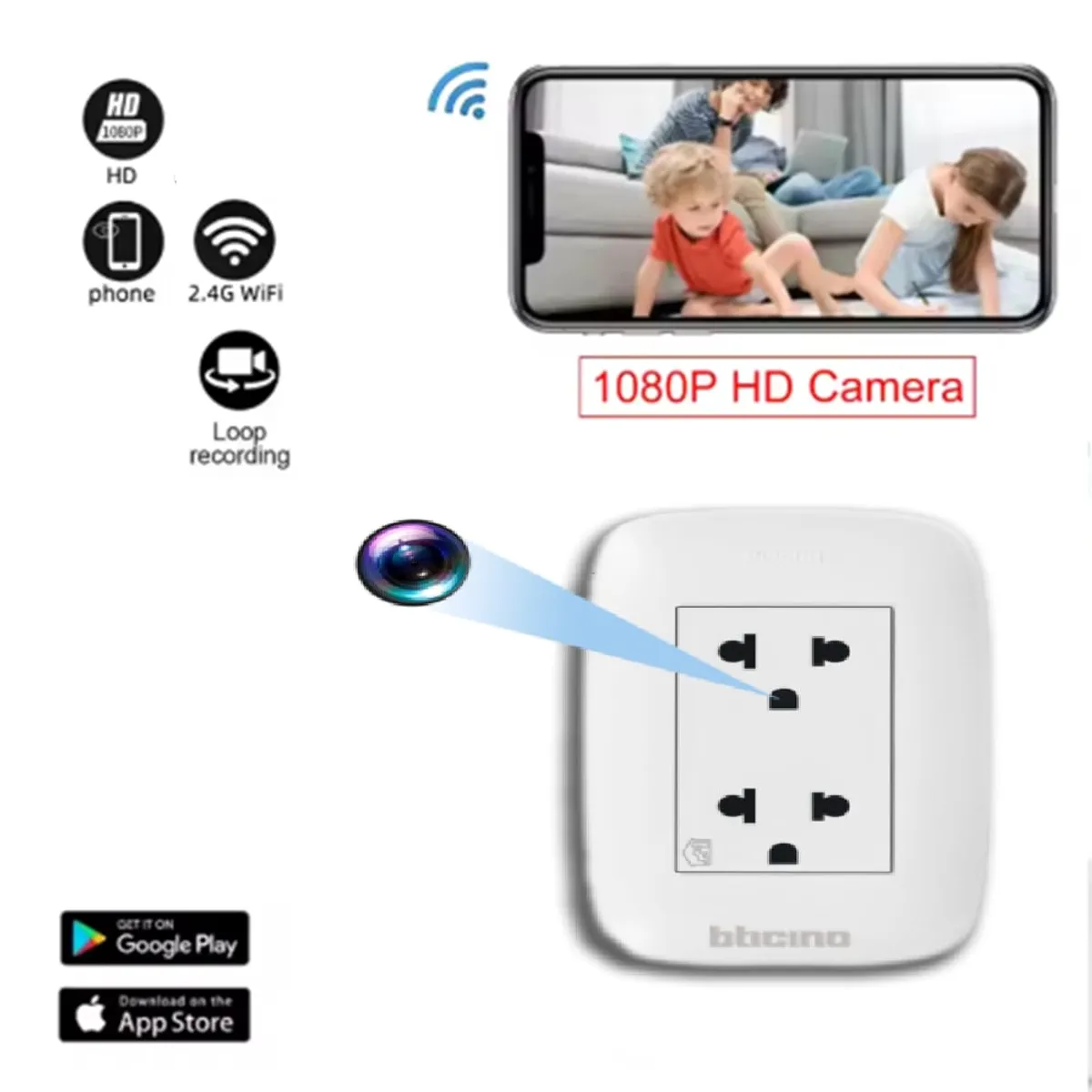 OEM - TOMACORRIENTE ENCHUFE ESPIA CAMARA WI FI