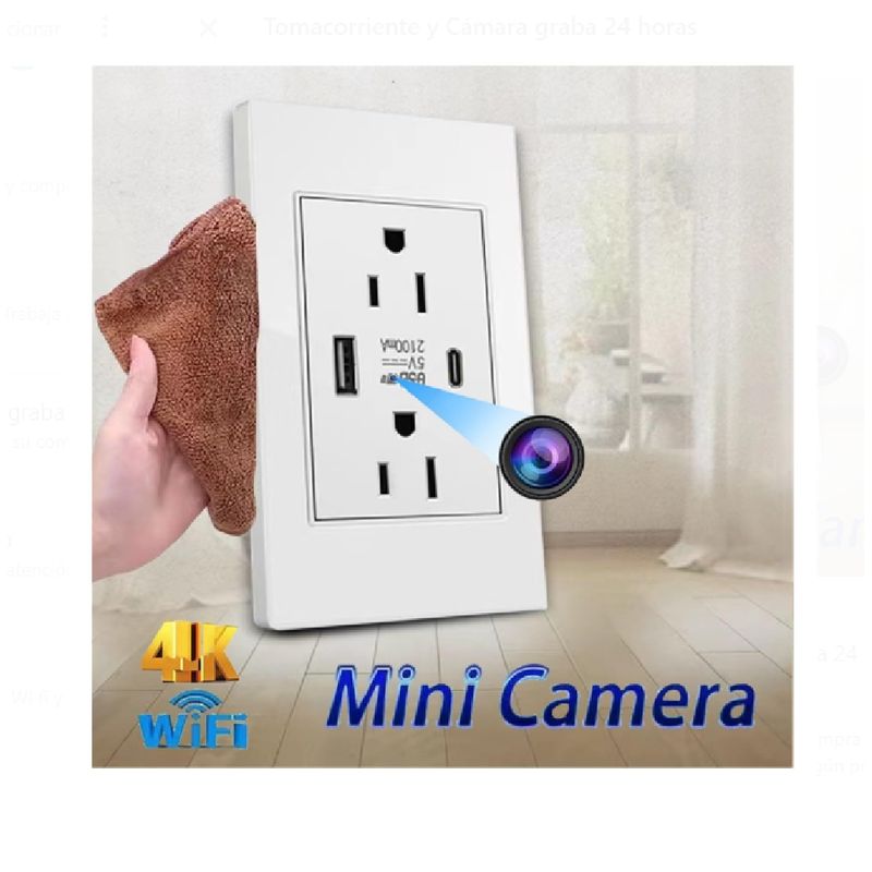OEM - TOMACORRIENTE ENCHUFE ESPIA CAMARA WI FI