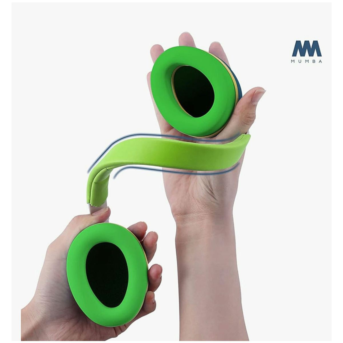 MUMBA - Audífonos Antiruido Orejeras para Bebés 3-24 meses Reducción de Ruido 31dB Azul Verde - MUMBA