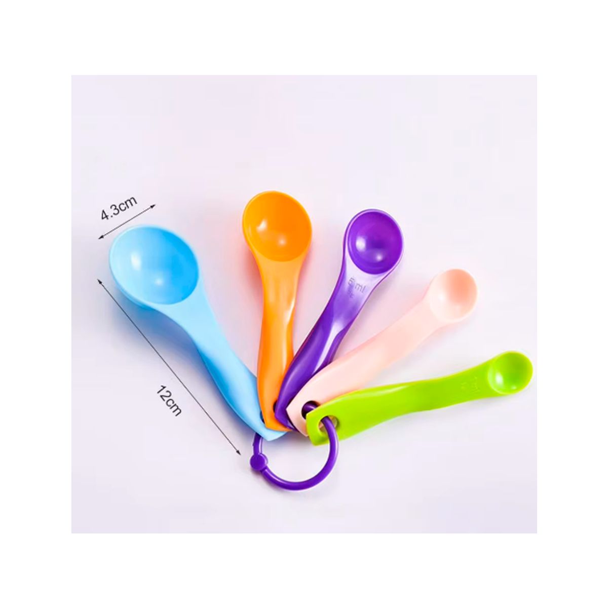 GENERICO - JUEGO DE CUCHARAS MEDIDORAS DE 5 UNIDADES
