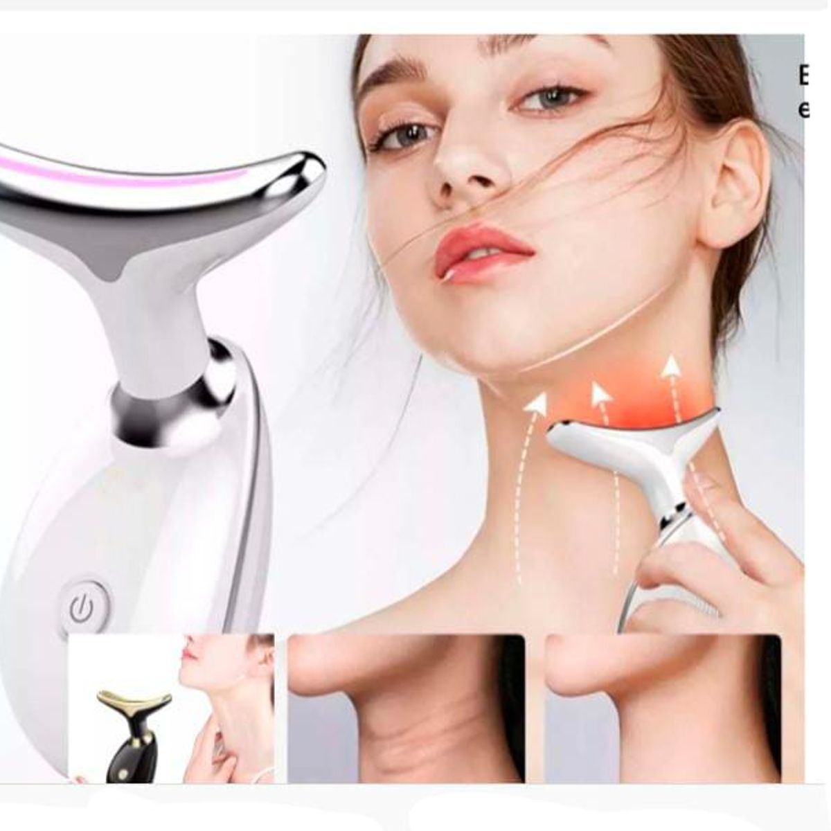 GENERICO - masajeador facial reductor de papada con vibracion a pilas