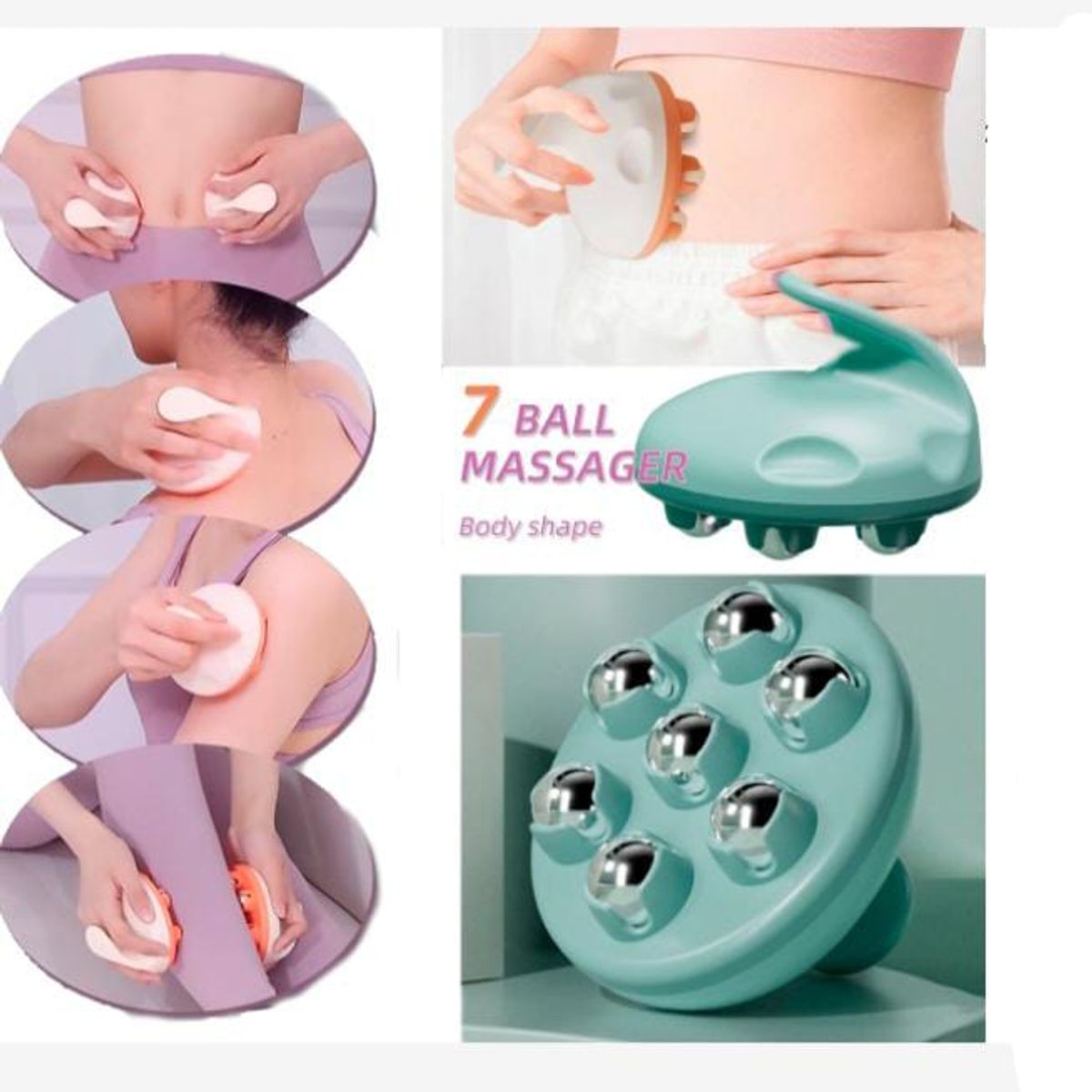 GENERICO - Masajeador de Rodillos Anticelulítico Linfa-Abdominales