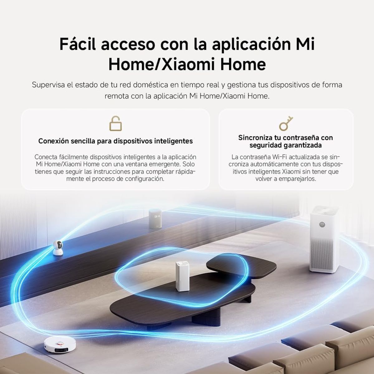 XIAOMI - Router Xiaomi AX3000NE Mesh System 5G/2.4G WIFI 6 ( 2 Pack ) - Blanco