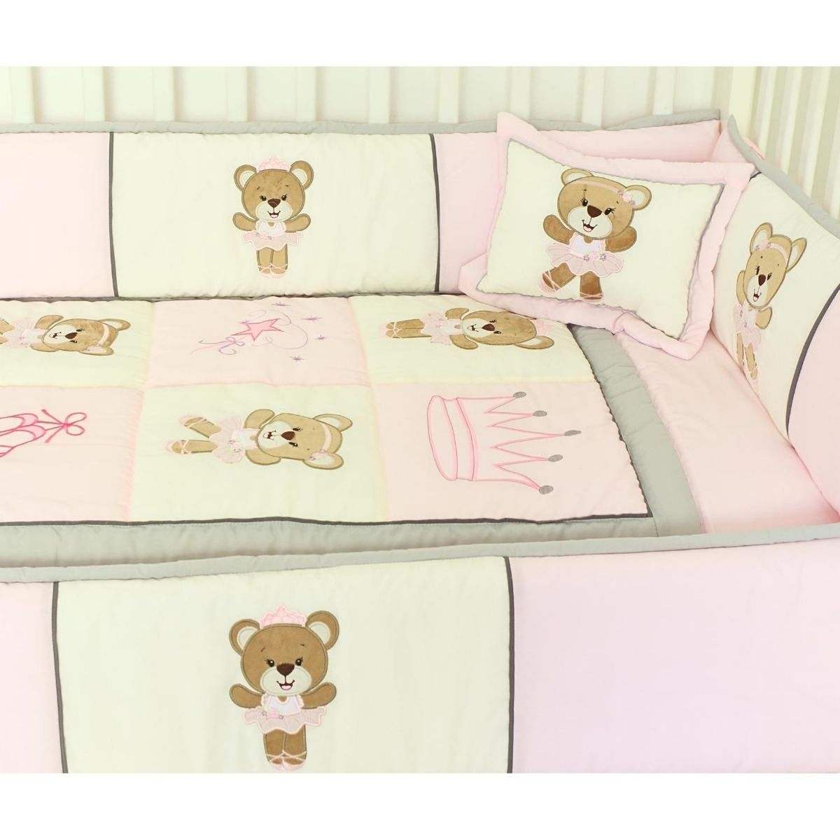 BABY MERINOS - Set de Cuna y 4 protectores - Prestige - Osita bailarina 2