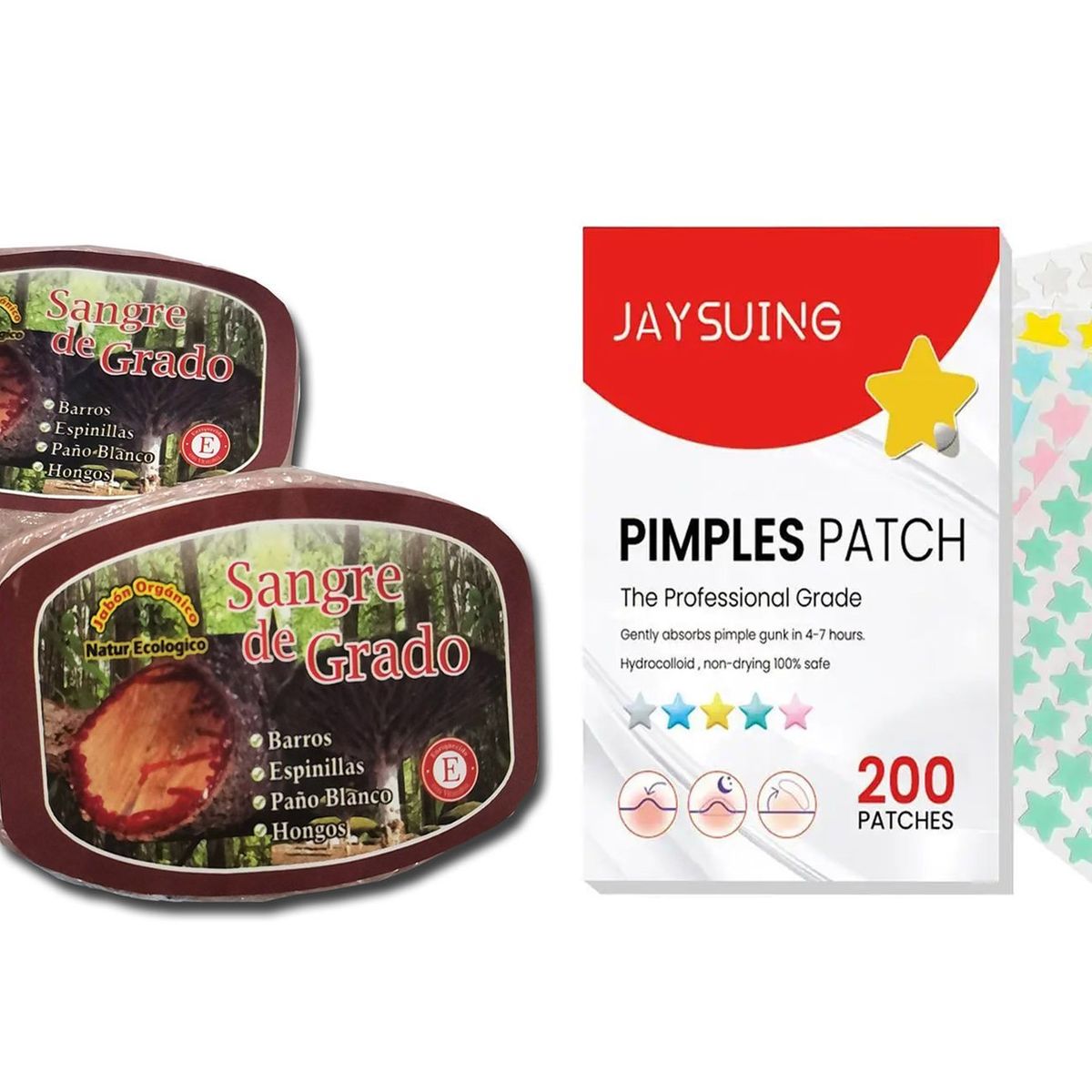 GENERICO - PATCH anti acné  200 und y jabon de sangre de grado natural