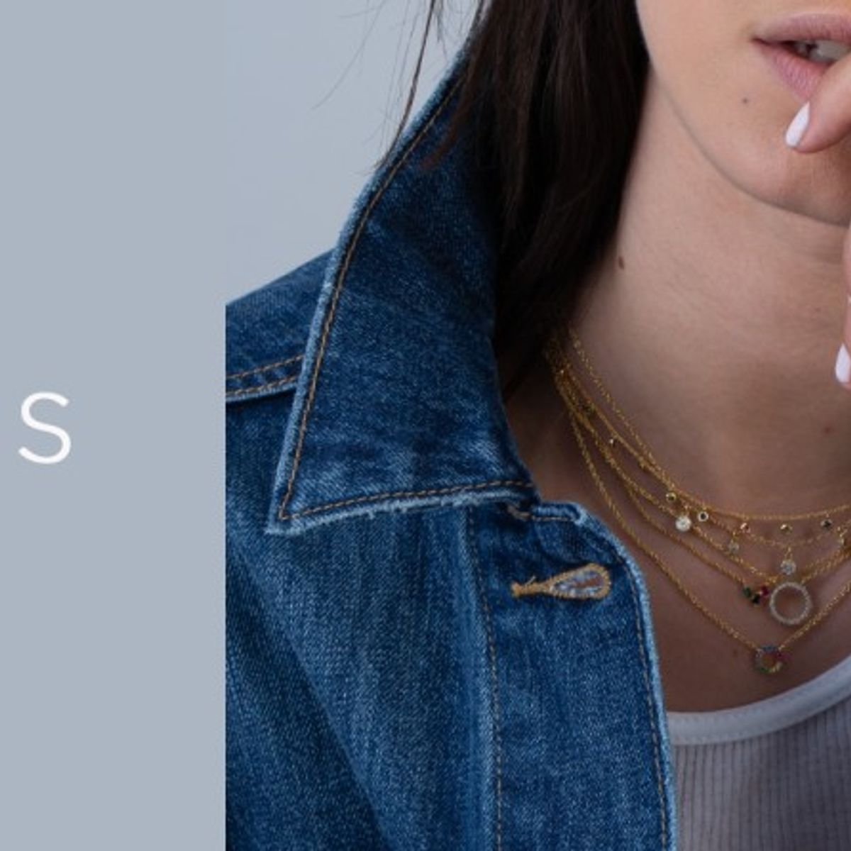 CRISLU - Collar con prismas de baguette multicolor - C de CRISLU