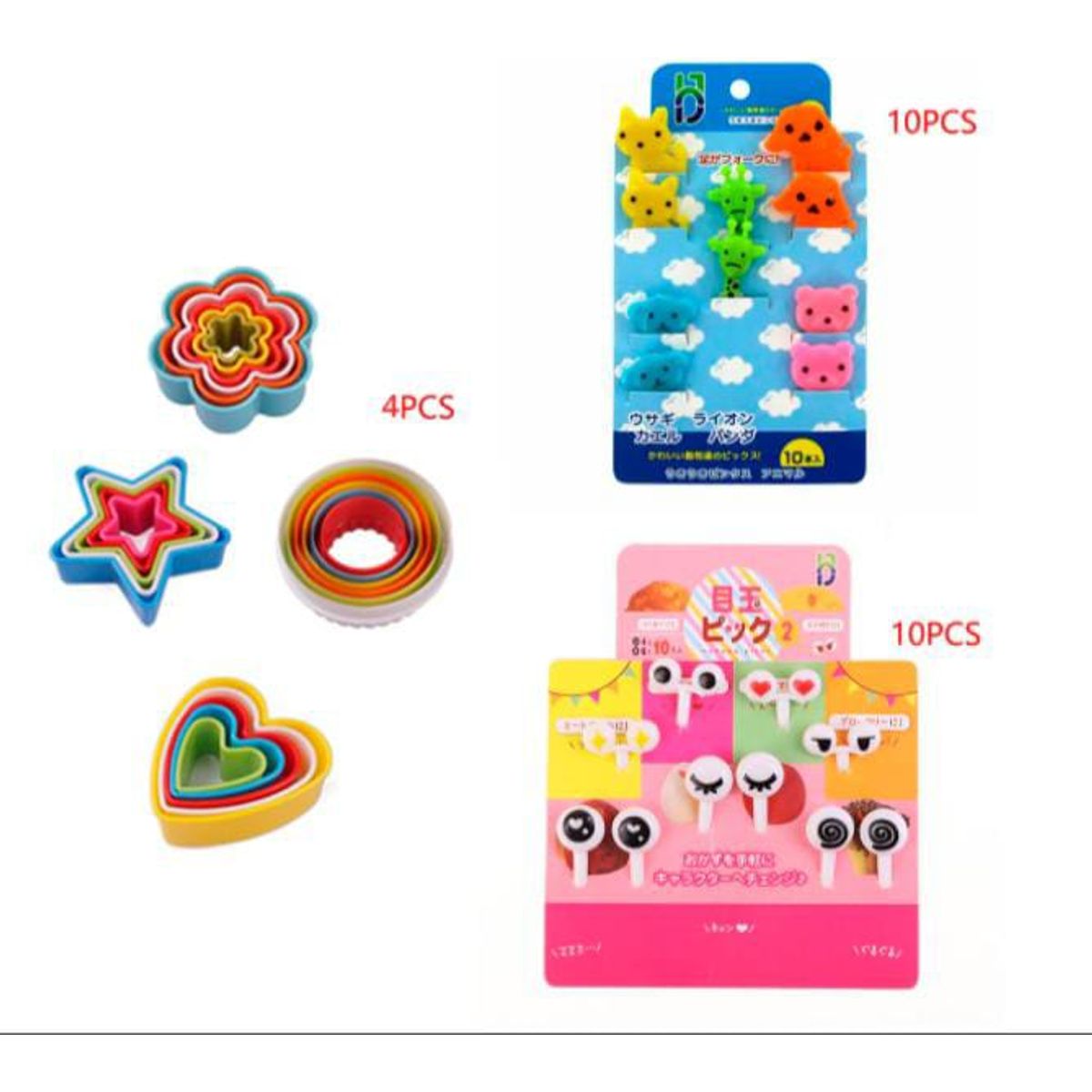 GENERICO - Pack Utensilios Mini Brochetas Moldes con Formas