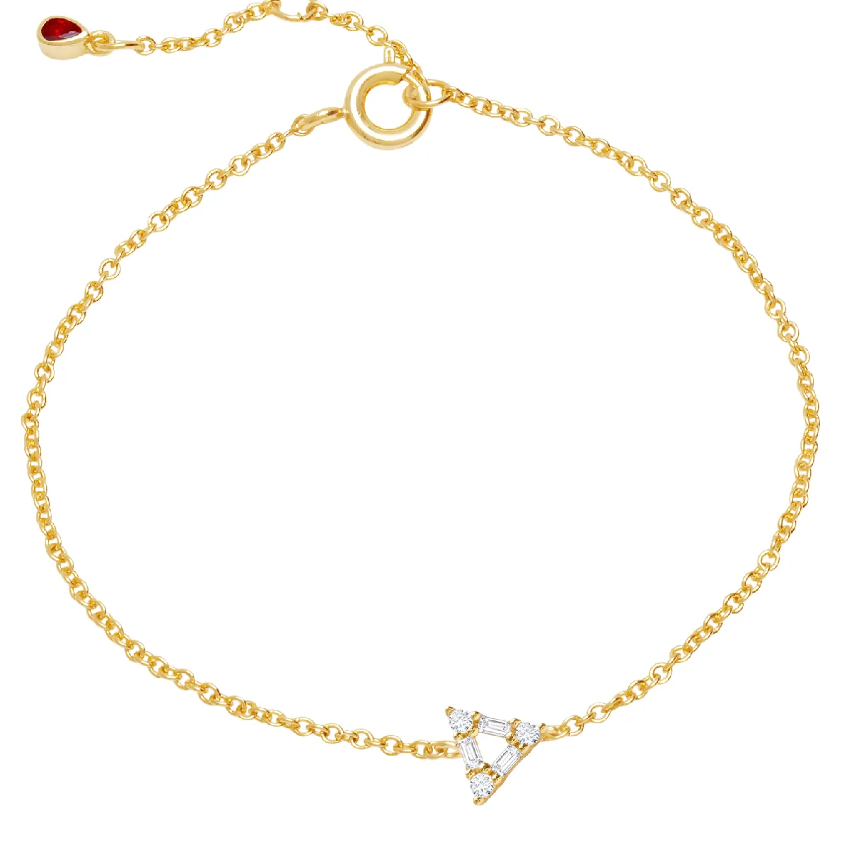 CRISLU - Pulsera de circonitas talla baguette y brillante - C de CRISLU