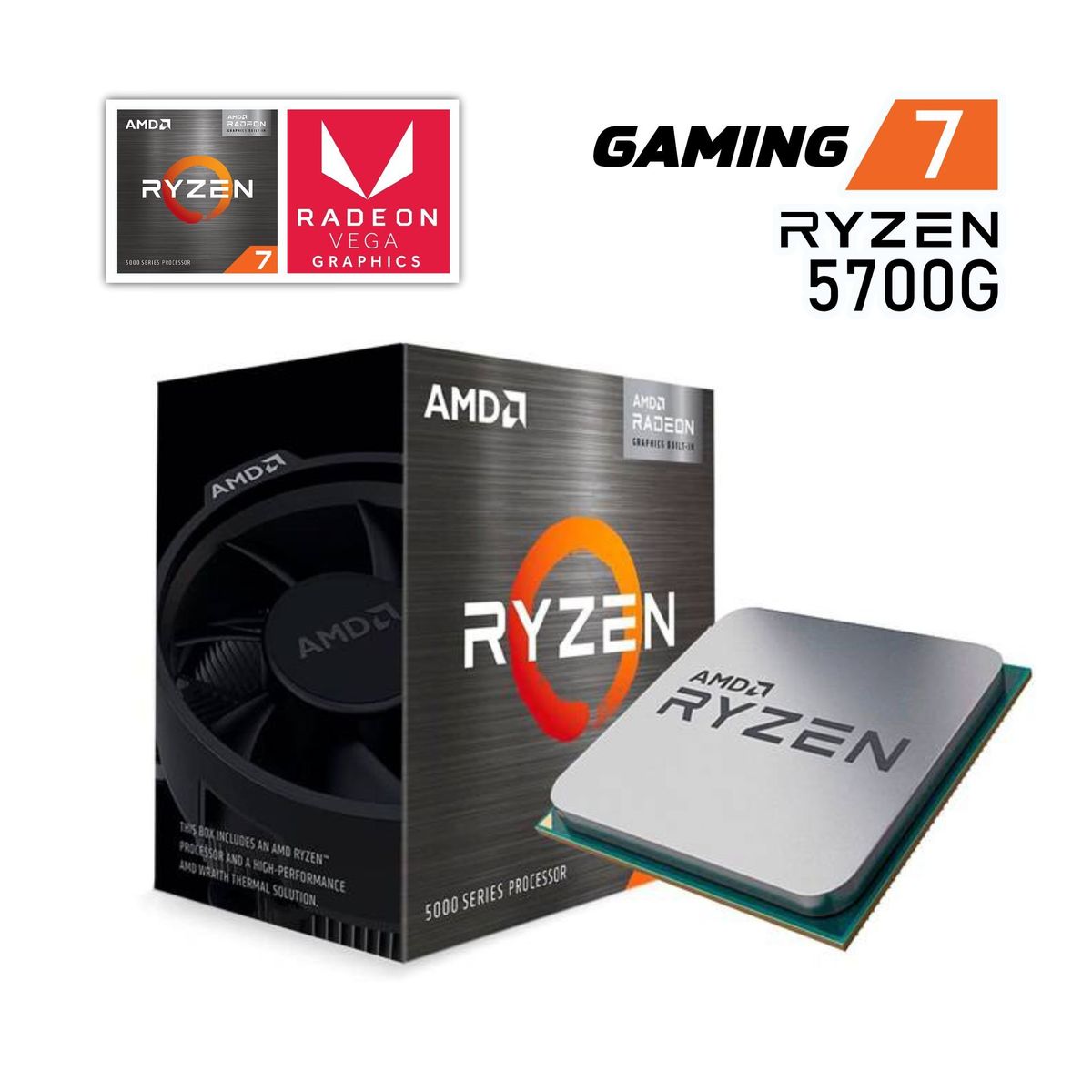 AMD - COMPUTADORA PC RYZEN 7 5700G RAM 16GB + SSD 5000GB + GRAFICA VEGA 7 2GB