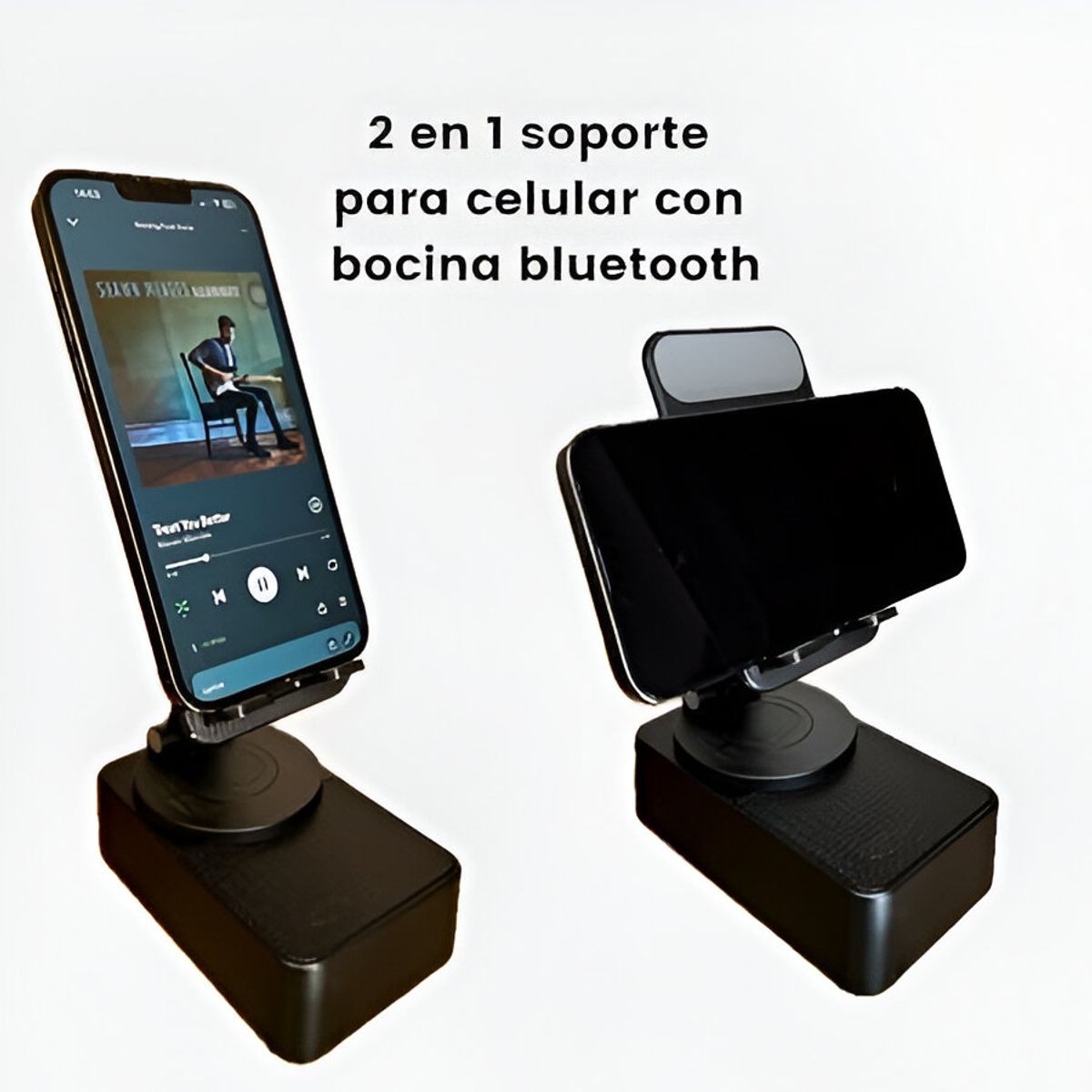 GENERICO - Soporte para Celular con Bocina Bluetooth